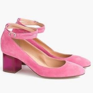 J.Crew Leonard Suede Ankle Strap Pumps